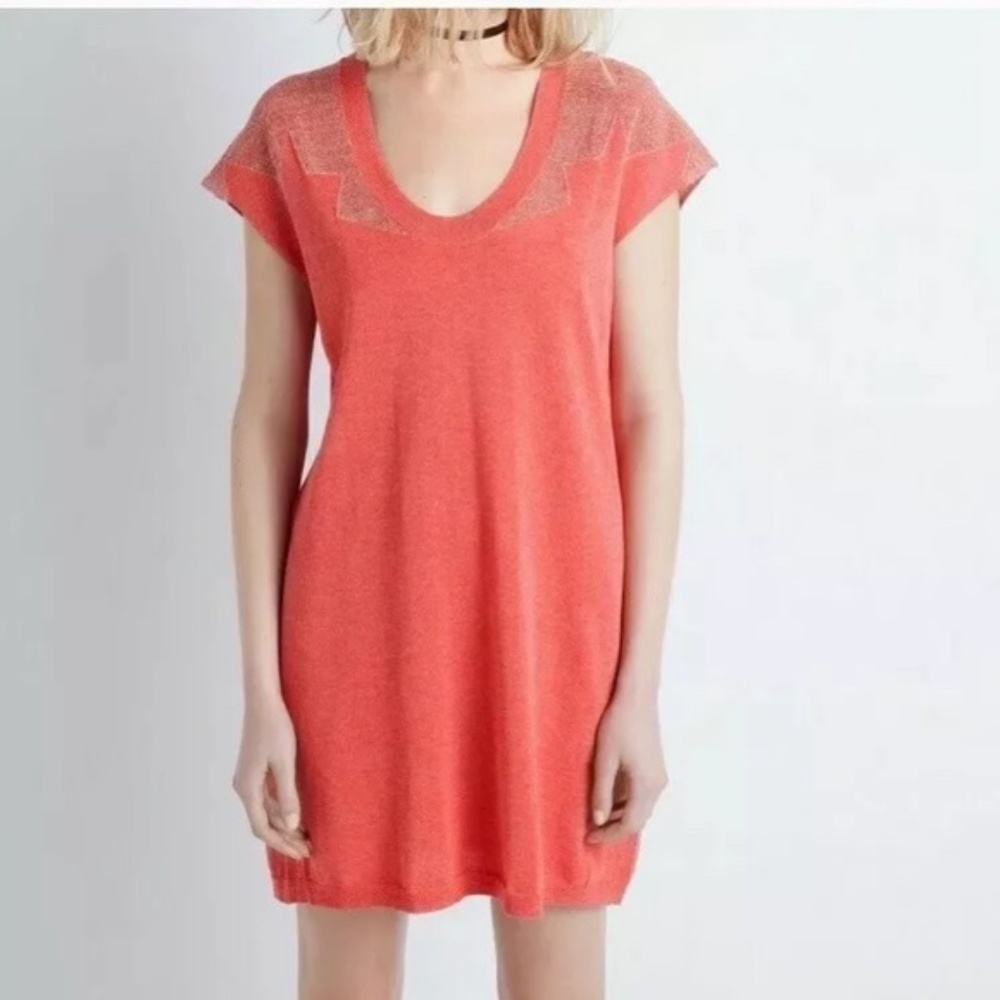 Zadig and Voltaire Rimo coral knit dress XS